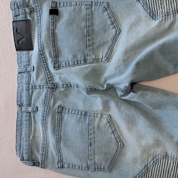 V19-69 Italia distressed denim jeans 34 straight leg - Picture 6 of 6